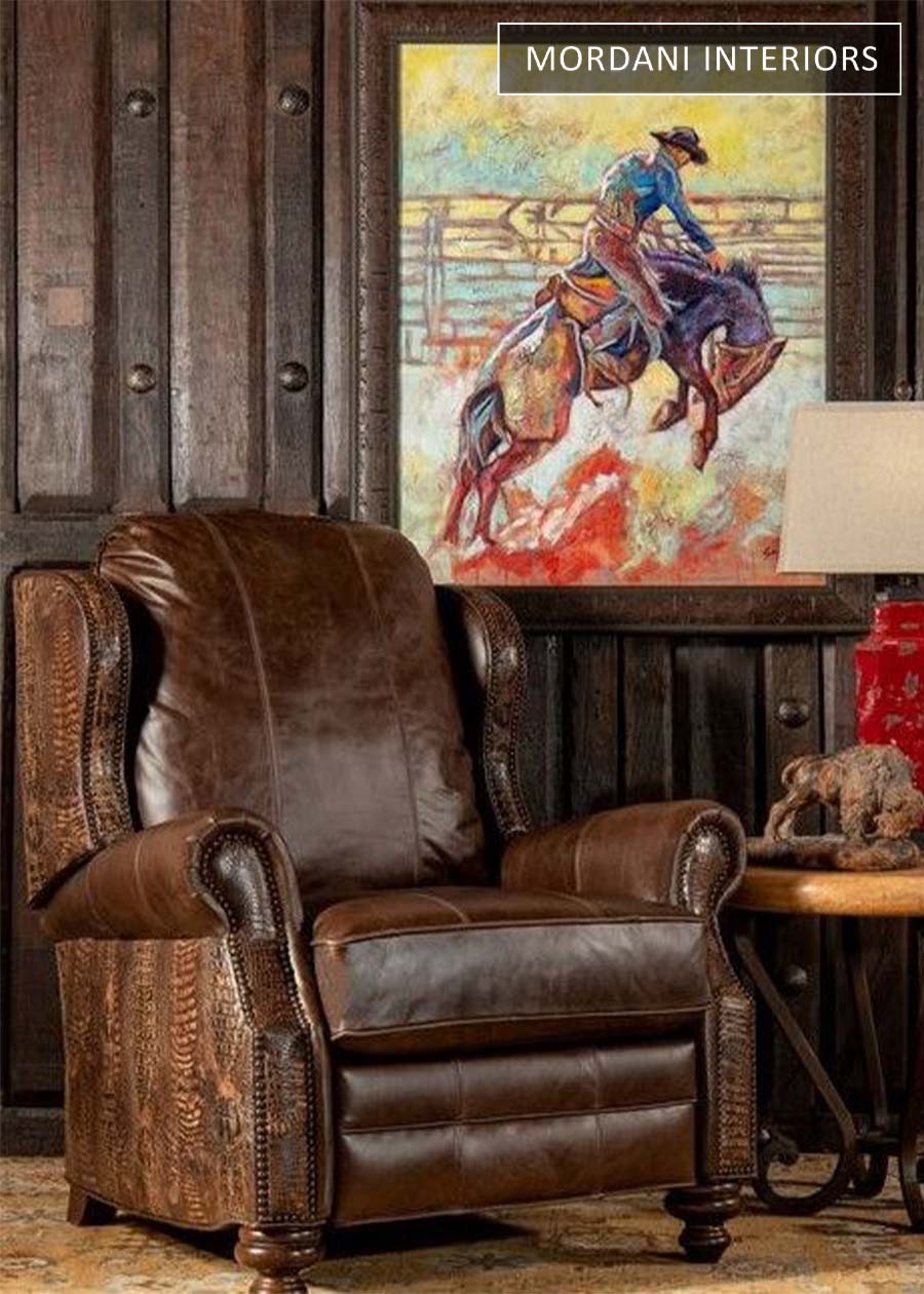 Chestnut Crackling Brown Leather Upholstery